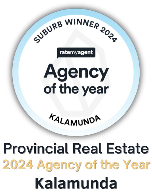 KALAMUNDA Suburb winner 2024 – RATE MY AGENT - Awarded to Provincial Real Estate